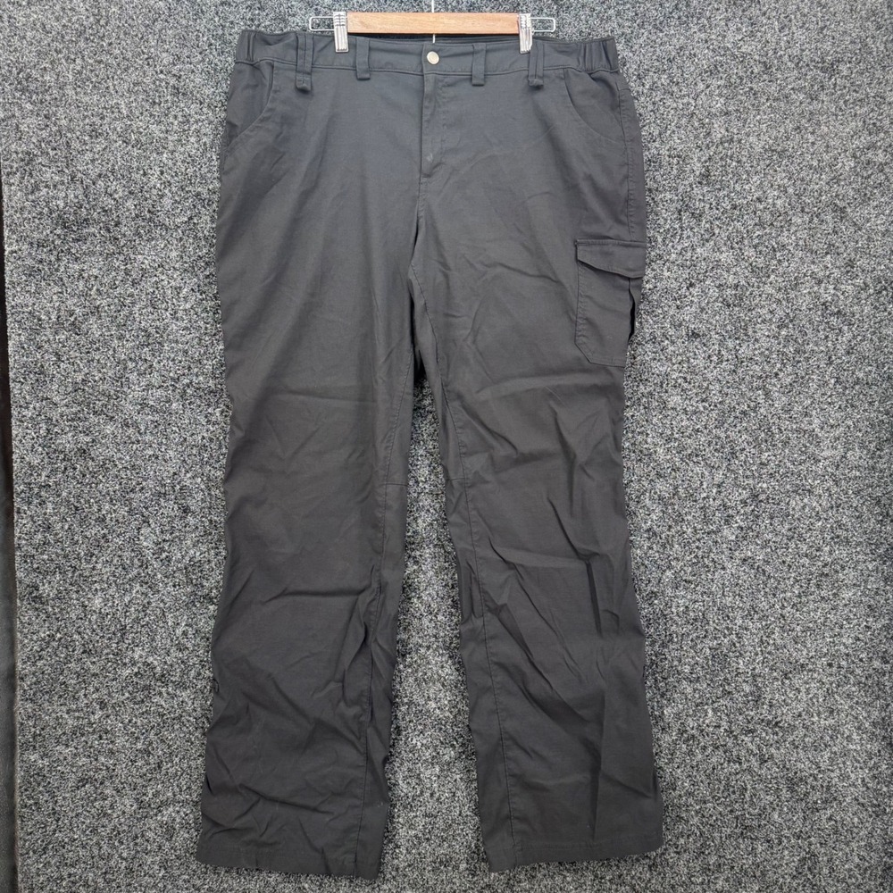 Duluth Trading Co Black Nylon Cargo Pants Mens 40x35 Straight Leg Outdoor Work